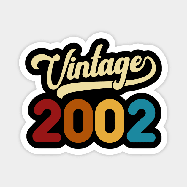 2002 Vintage Gift 18th Birthday Retro Style Magnet by Kimko