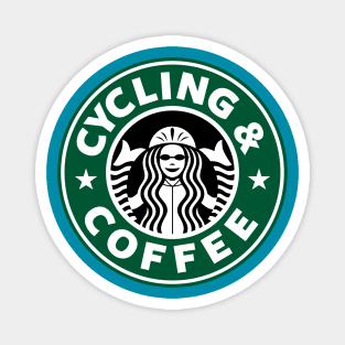 Cycling And Coffee Gift For Cyclist and Coffee Lovers Magnet