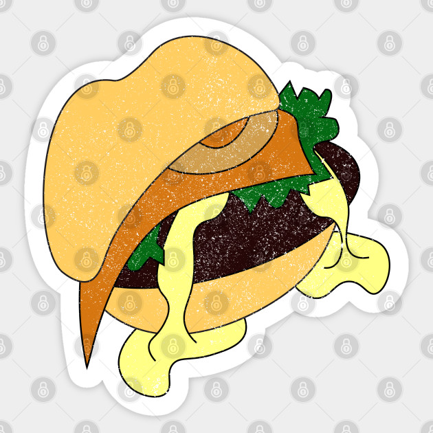 Cheeseburger Vector Drawing Cheeseburger Sticker Teepublic