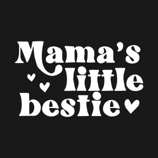 Mama's Little Bestie Cute Heart Design for Kids T-Shirt