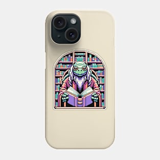 Wisdom Keeper - Cybernetic Turtle Librarian Pixel Art Phone Case