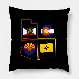 Four Corners, Arizona, Colorado, New Mexico, and Utah, traveler Pillow