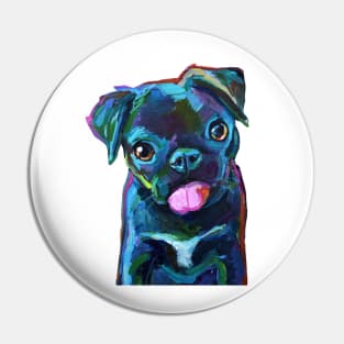 CUTE BLACK PUG PUPPY Pin