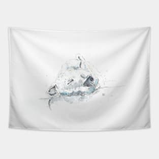 Sleeping Snow Bear Tapestry