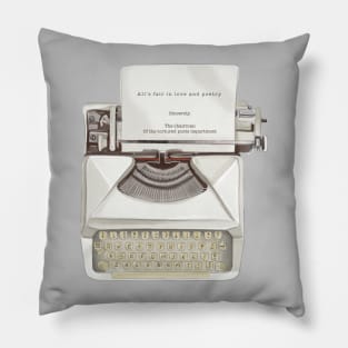 Tortured poet’s writing machine Pillow