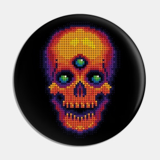 Fuse Bead Visionary Skull Pin