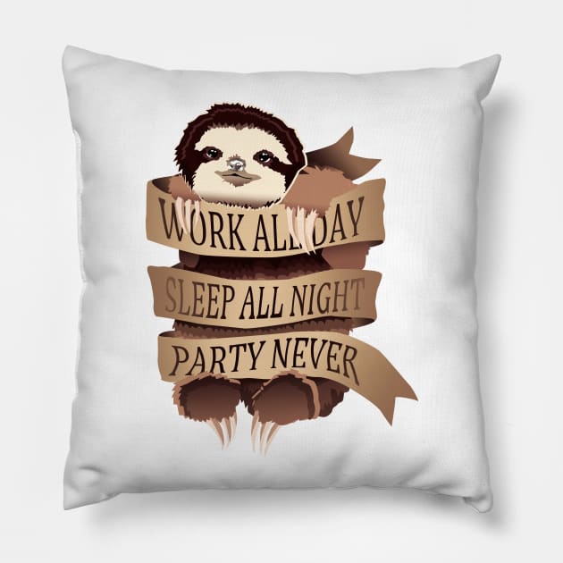 Party sloth pillow cheap