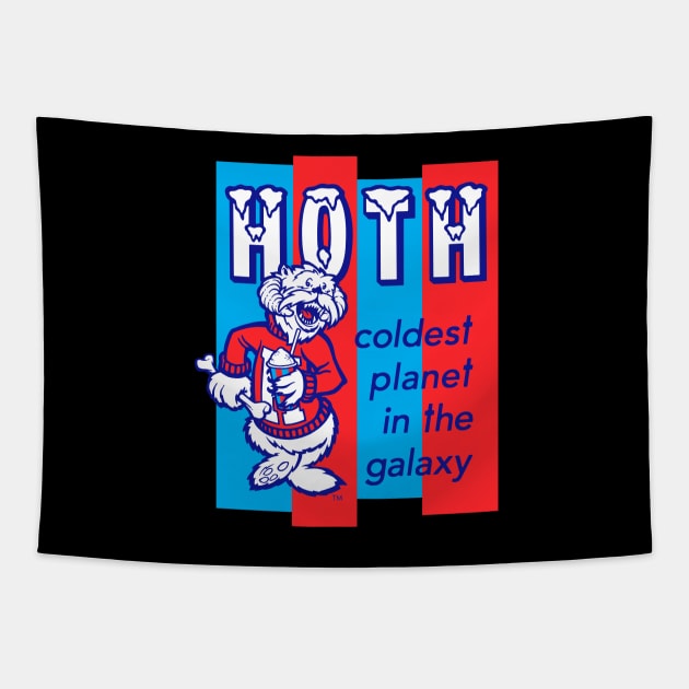 HOTH: COLDEST IN THE GALAXY Tapestry by beastpop