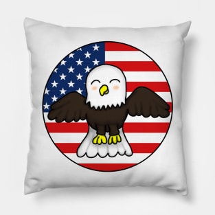 Patriotic American Eagle - Large Design Pillow