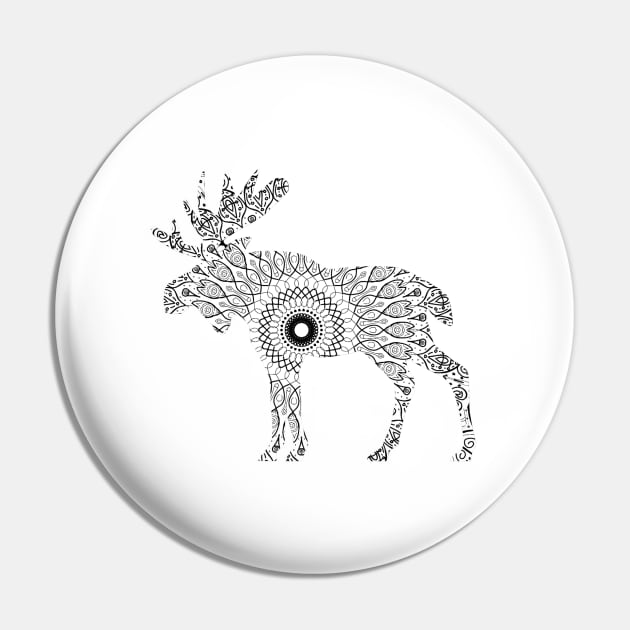 Moose Mandala Pin by BilcosDesigns