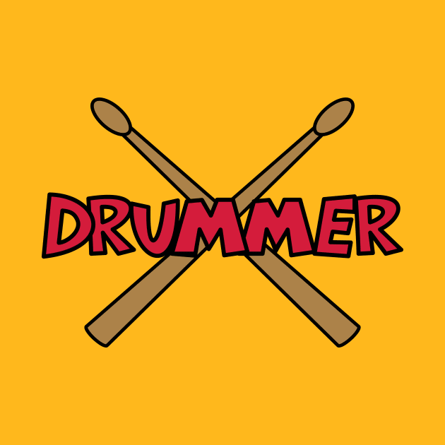 Drummer crossed Drumsticks by schlag.art