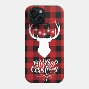 Merry Christmas Deer Head Phone Case