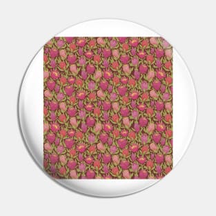 Pink protea flowers with green leaves on brown background Pin