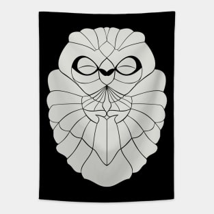 Praying Owl in White Tapestry