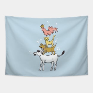 The Bremen town musicians - seamless repeat Tapestry