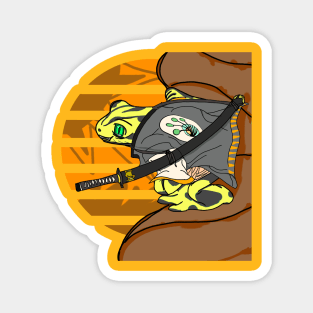 Autumn Frogmurai - Samurai Frog Swordsman Magnet