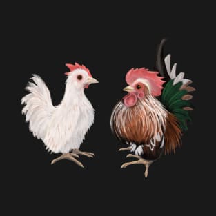 Pair of Serama Chickens T-Shirt