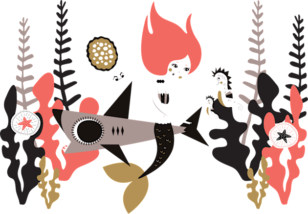 Underwater Whimsy Kids T-Shirt by LimeGreenPalace