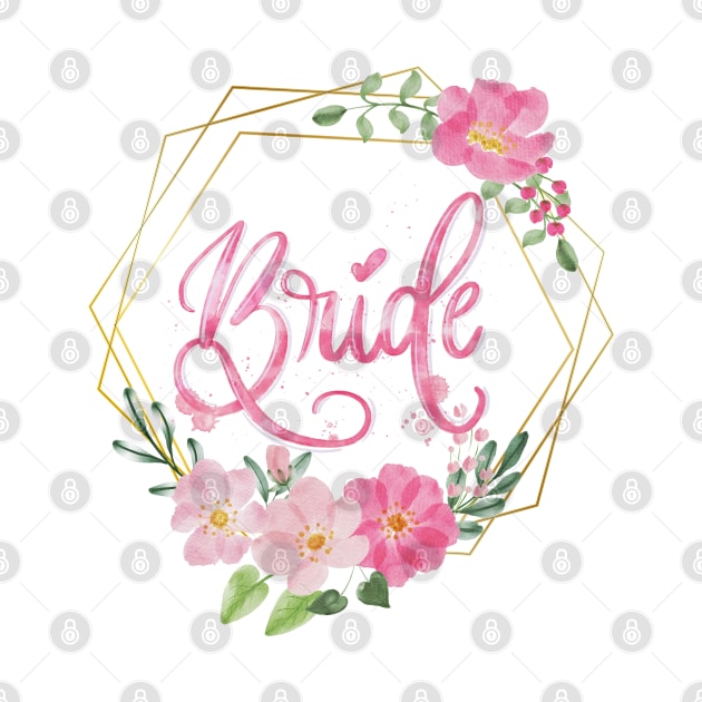 Bride floral design by PrintAmor