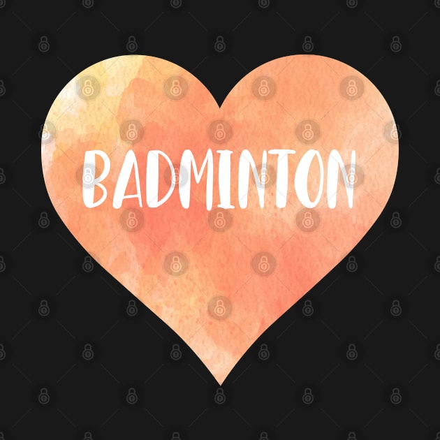 Badminton love heart. Perfect present for mother dad friend him or her by SerenityByAlex