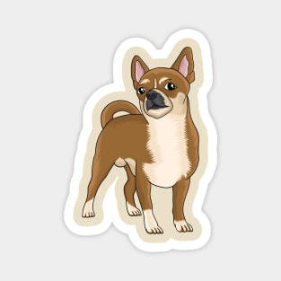 Chihuahua dog cartoon illustration Magnet