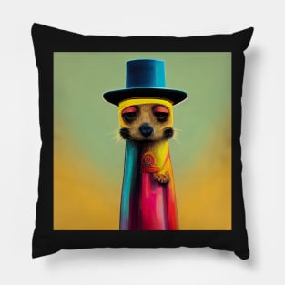 colourful meerkat Pillow