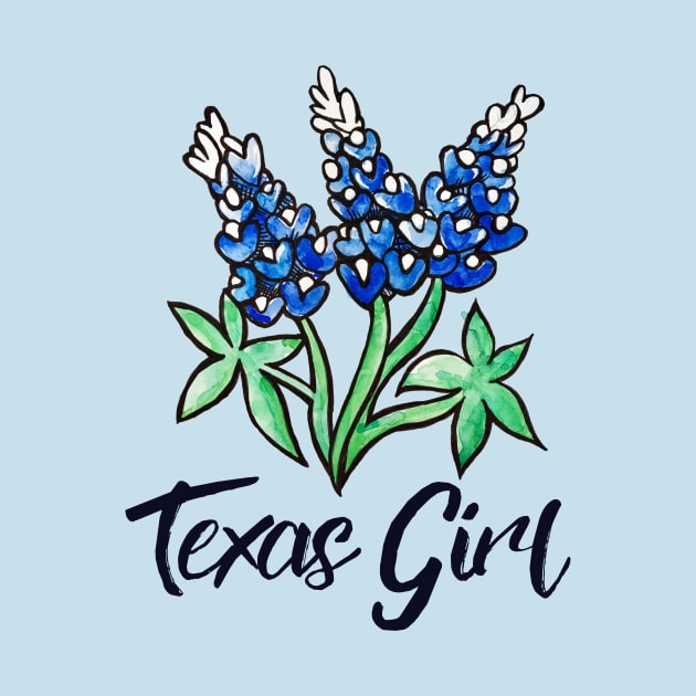 Texas Girl Bluebonnets by bubbsnugg