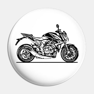 CB1000R Motorcycle Sketch Art Pin