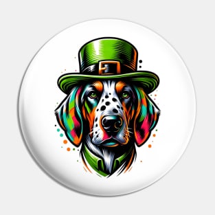 American Leopard Hound in Saint Patrick's Day Spirit Pin