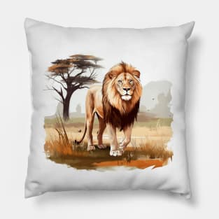 Wild African Lion Pillow