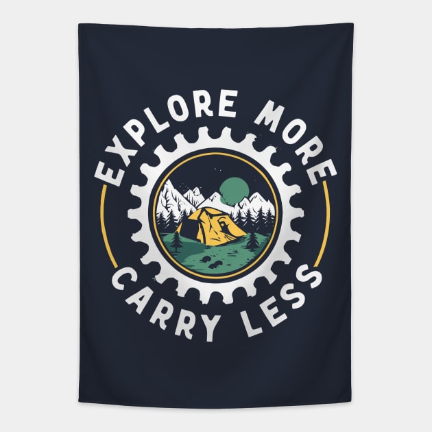 Bikepacking Explore More Carry Less Tapestry by Huhnerdieb Apparel