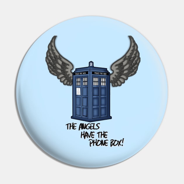 Angels Have the Phone Box Pin by LaainStudios