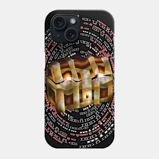 Mimic chest with spiral text for dnd and fantasy fans Phone Case