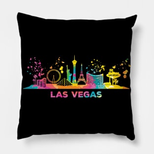 Las Vegans Skyline Cityscape Las Vegas Pillow