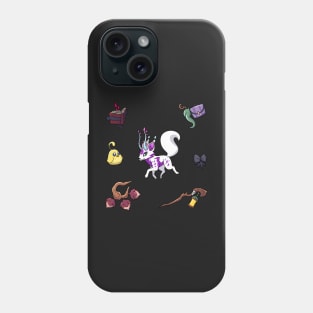 fer.al Kitsune with Song Bird and Eureka Items Phone Case