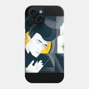 graphic man in action sticker Phone Case