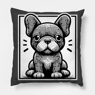 French Bulldog Art Pillow