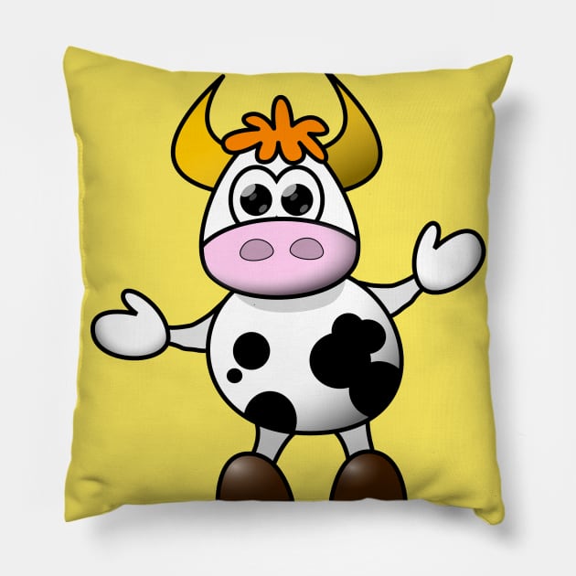 Cartoon cow Pillow by Empresa International