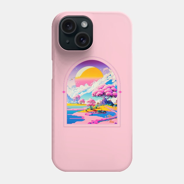 Colorful Mountain Melodies Phone Case by gibah