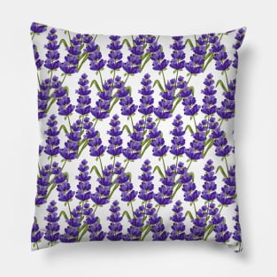 Lavender Flowers Pattern Pillow