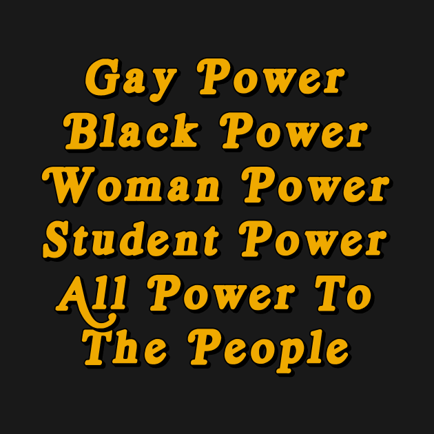 Retro 60s Protest Poster - Power to the people by ProjectBlue