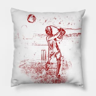 Cricket Batsman Art j15 Pillow