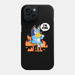 bluey coffee Phone Case