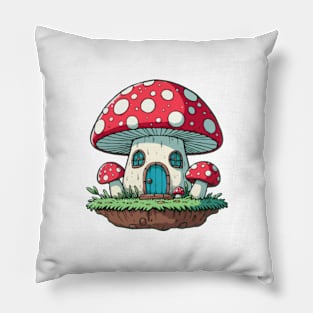 Mushroom House Pillow