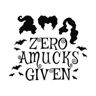 Zero Amucks Given Halloween Witches T-Shirt