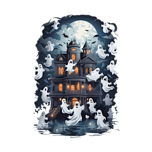 halloween Haunting: The Spooky Ghosts In Old Mansion T-Shirt