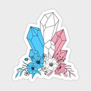 Transgender Flowery Crystals Magnet