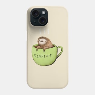 Cute coffee sloth Phone Case