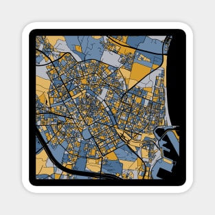 Valencia Map Pattern in Blue & Gold Magnet