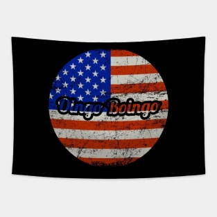 Oingo Boingo / USA Flag Vintage Style Tapestry